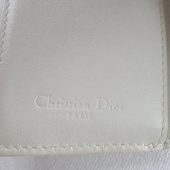 CHRISTIAN DIOR Cannage Lotus Leather Trifold Wallet - Picture 9 of 11